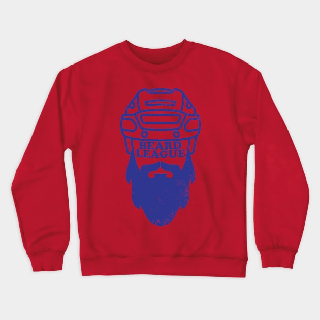 Beard League - Playoff Hockey (blue version) Crewneck Sweatshirt by toadyco